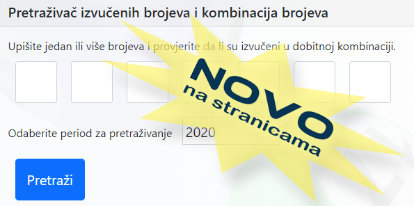 Loto7 tražilica - provjera dobitka